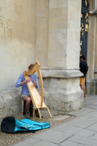 Trip - A busker we passed on the walk to Wadham